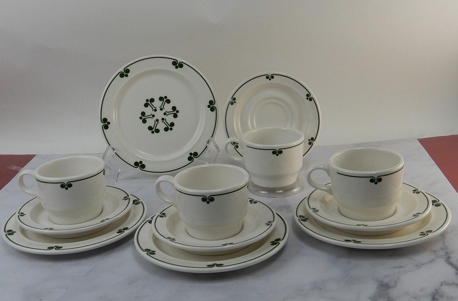 Vintage Shenango China Ware New Castle, Pa Set of 4 Cups,4 Saucers,4 Plates Vintage Shenango China Ware New Castle, Pa Set of 4 Cups,4 Saucers,4 Plates