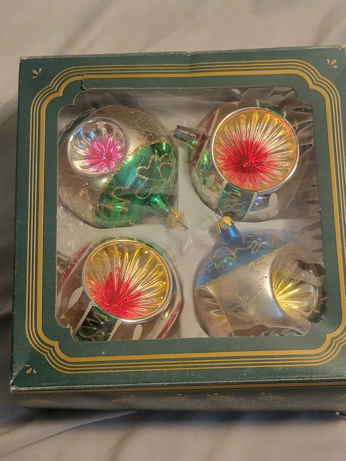 Vintage Traditional Christmas Glass Ornaments Indent Colombia READ Vintage Traditional Christmas Glass Ornaments Indent Colombia READ
