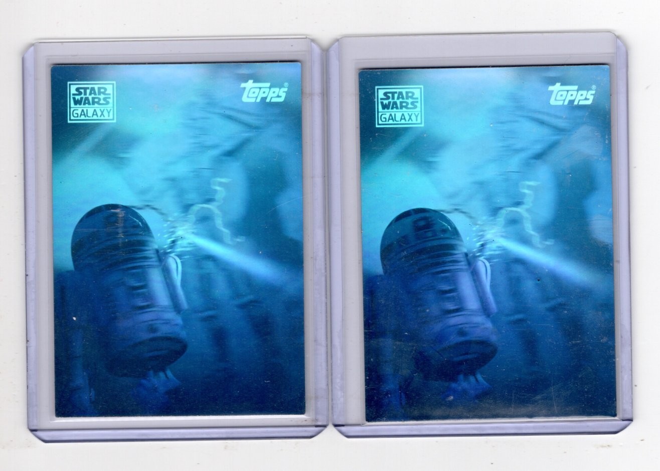 1994 TOPPS STAR WARS GALAXY SERIES 2 HOLOGRAM R2D2/C3PO (Factory set exclusive) 1994 TOPPS STAR WARS GALAXY SERIES 2 HOLOGRAM R2D2/C3PO (Factory set exclusive)