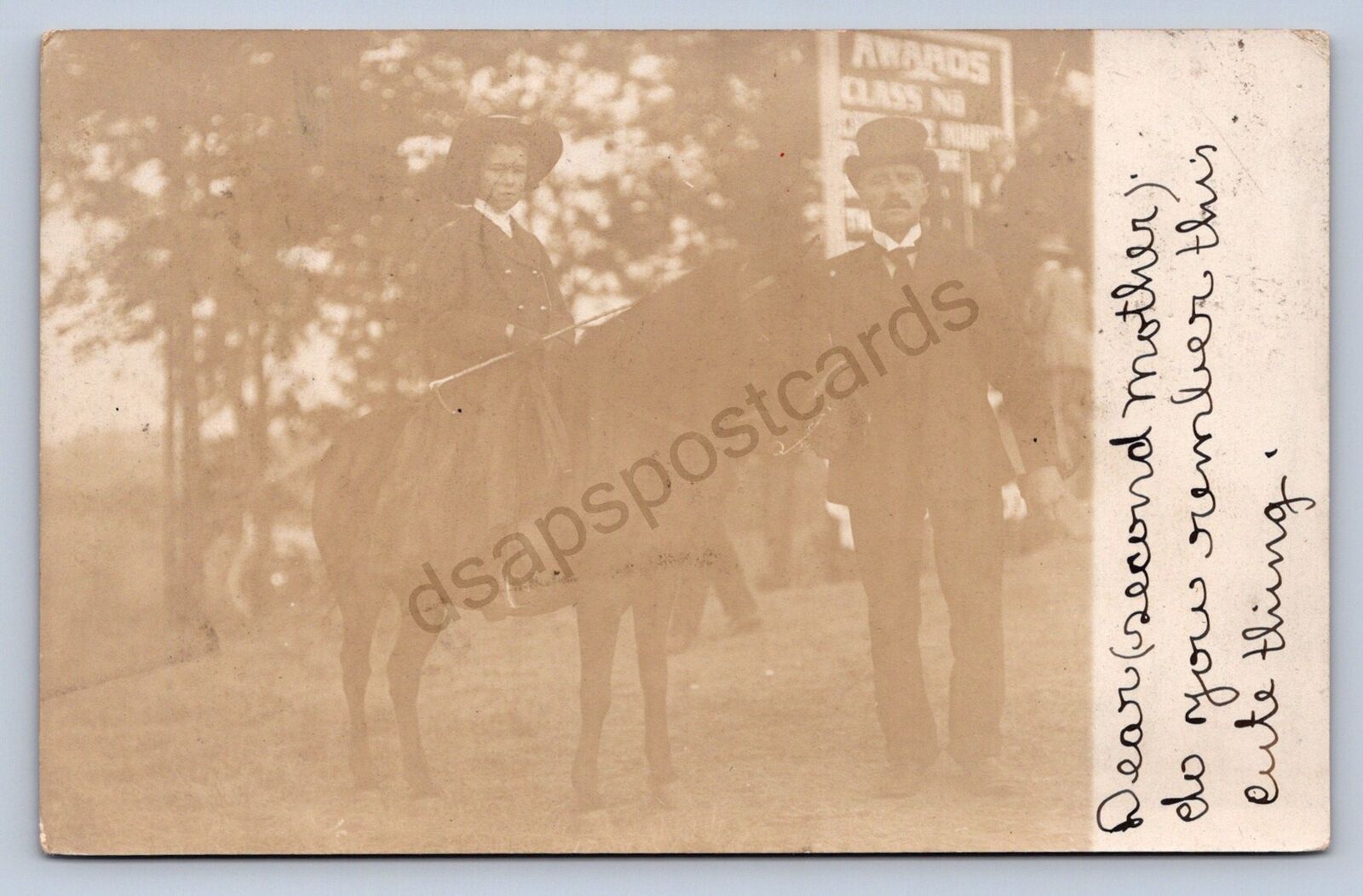 J91/ Sewickley Pennsylvania RPPC Postcard c1910 Child on Horse 43