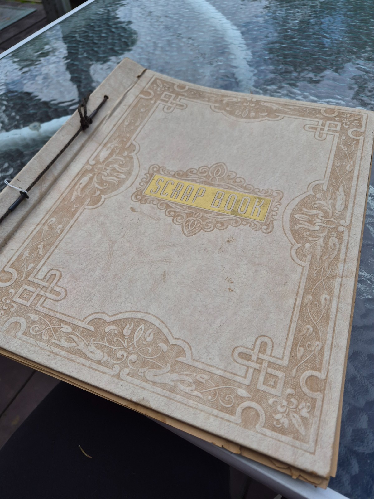 vintage scrapbook nice old cards and other items not full