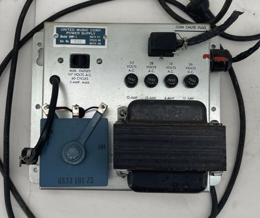 Vintage United UPA 100 Music Jukebox Power Supply UMA-1 Vintage United UPA 100 Music Jukebox Power Supply UMA-1