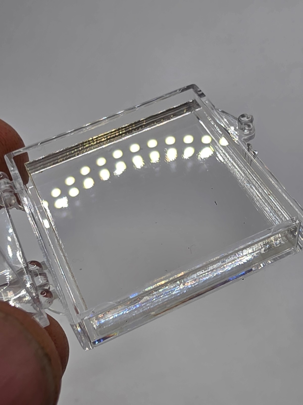 40 Pack Clear Perky Display Boxes Specimen Cases for Minerals New Style w/option 40 Pack Clear Perky Display Boxes Specimen Cases for Minerals New Style w/option