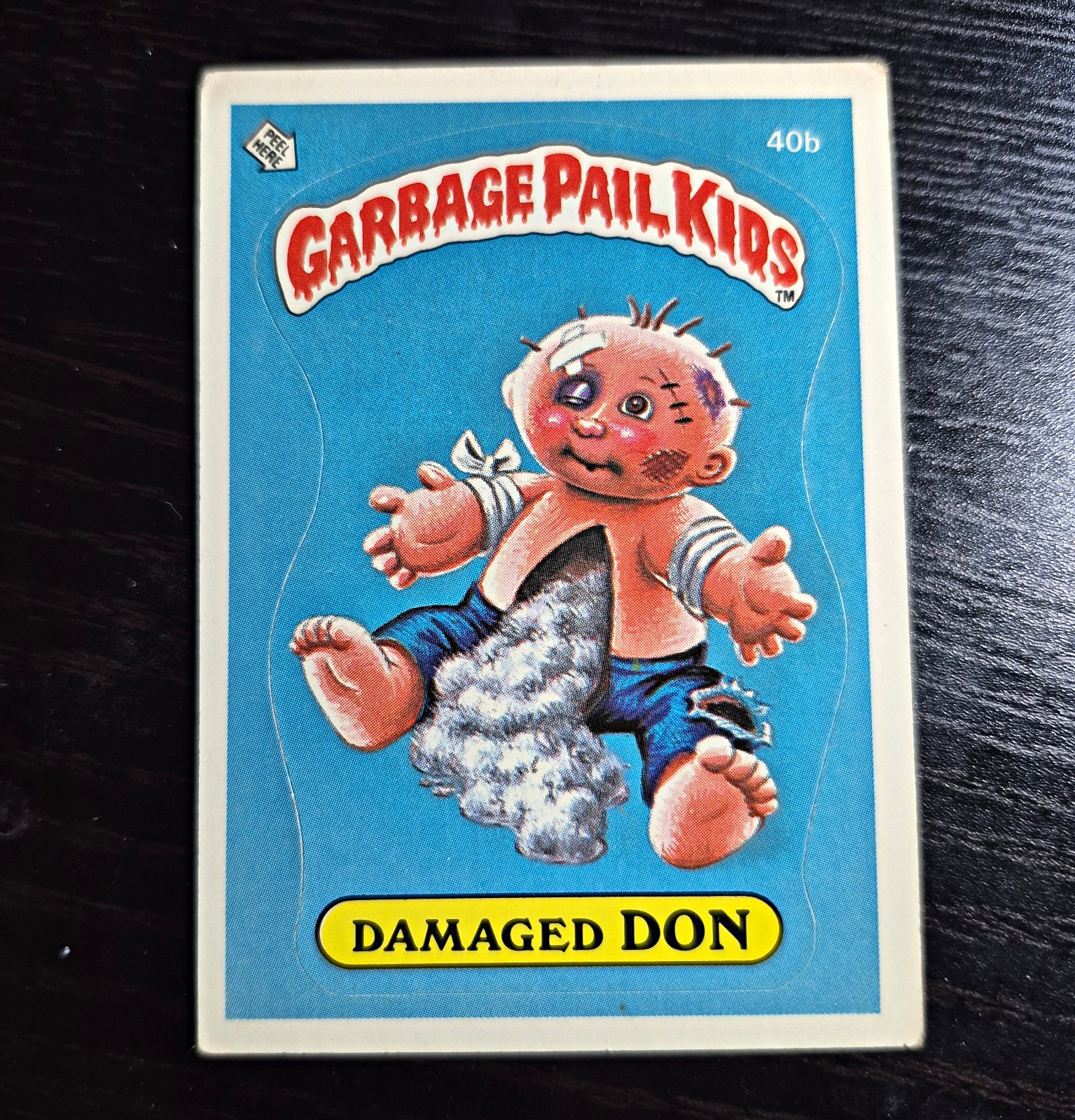 1985 Topps Garbage Pail Kids Card Series 1 OS1 Matte Back GPK Damaged Don 40b 1985 Topps Garbage Pail Kids Card Series 1 OS1 Matte Back GPK Damaged Don 40b