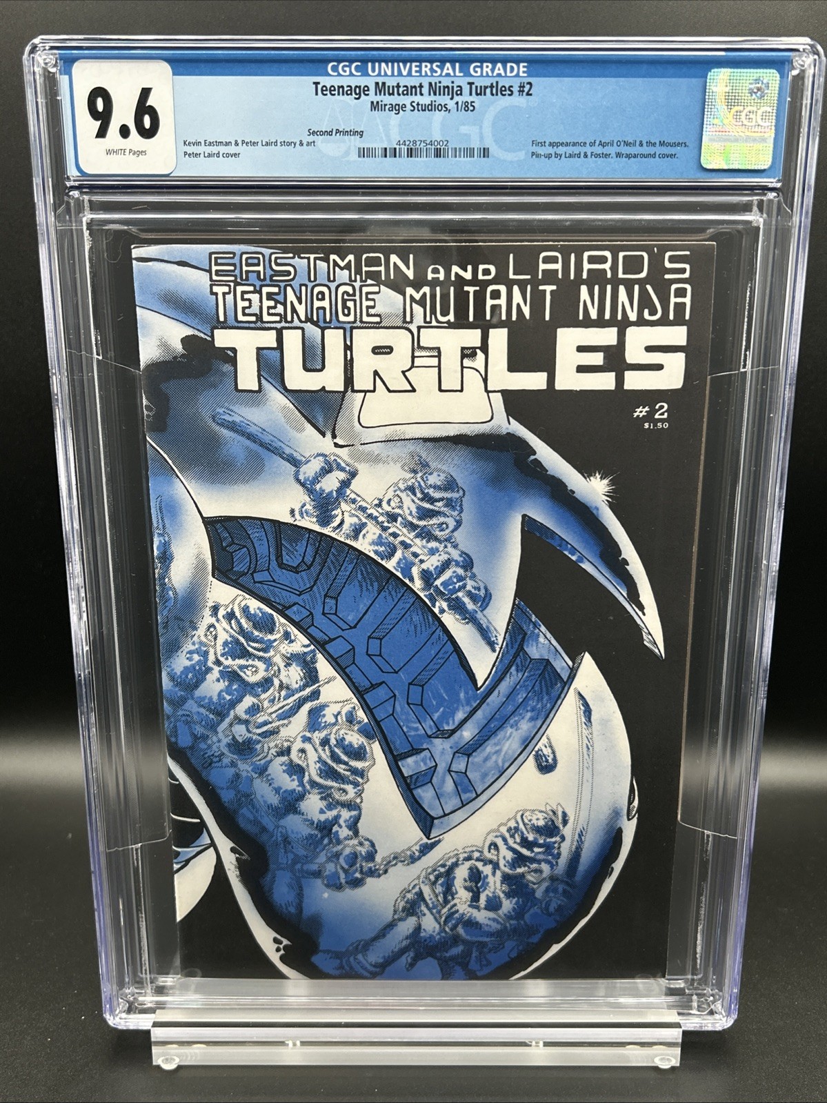 CGC 9.6 Teenage Mutant Ninja Turtles #2 2ND Print Mirage 1984 1st April O’Neil