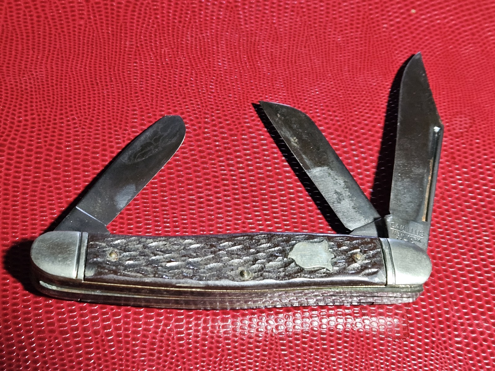 Vtg CAMILLUS NE YORK USA 67 Stockman 3 Blade Pocket Knife Vtg CAMILLUS NE YORK USA 67 Stockman 3 Blade Pocket Knife