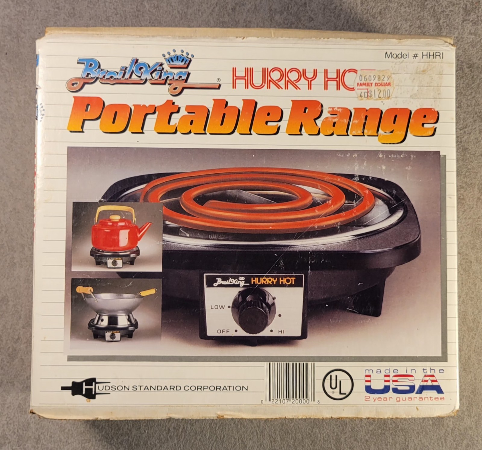 Vintage Broil King Hurry Hot Portable Range Hot Plate Model - HHRI Working Vintage Broil King Hurry Hot Portable Range Hot Plate Model - HHRI Working