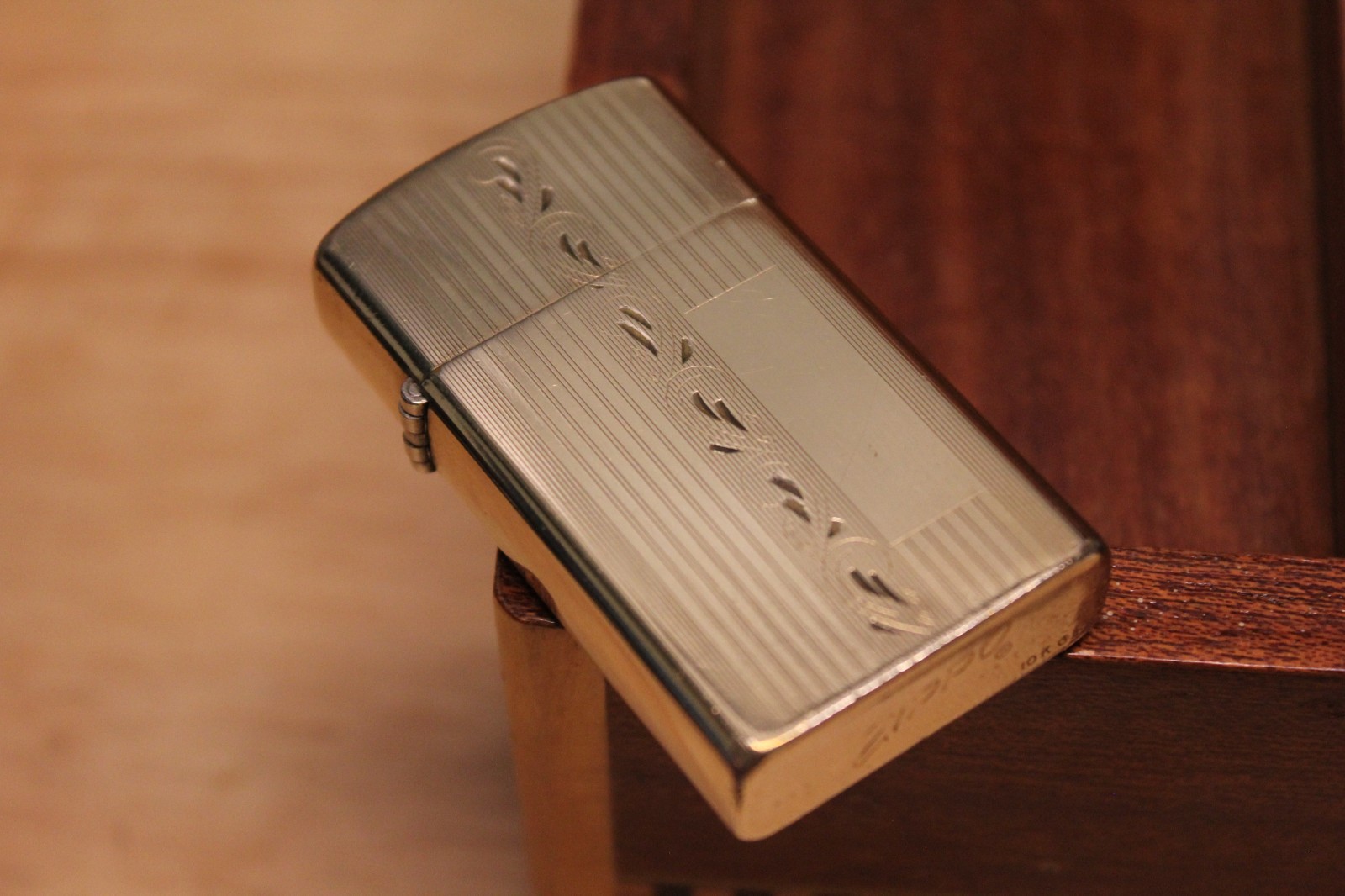 Vintage 10k Gold Filled Zippo Slim Lighter Vintage 10k Gold Filled Zippo Slim Lighter