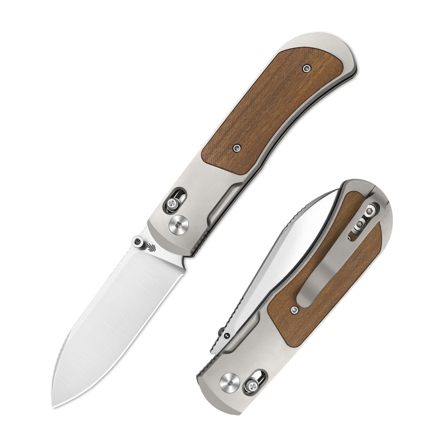 Kizer Tycho EDC Folding Pocket Knife S45VN Blade Titanium & Wood Handle Ki4761A1 Kizer Tycho EDC Folding Pocket Knife S45VN Blade Titanium & Wood Handle Ki4761A1