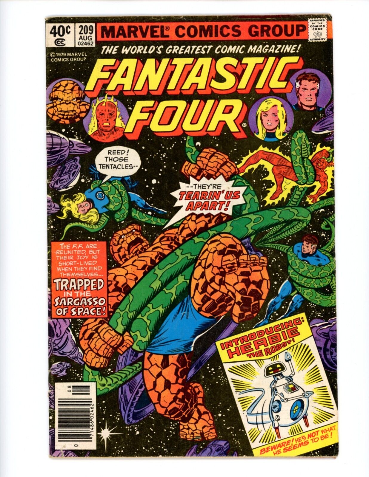Fantastic Four #209 Marvel 1979 1st appearance of H.E.R.B.I.E. the Robot