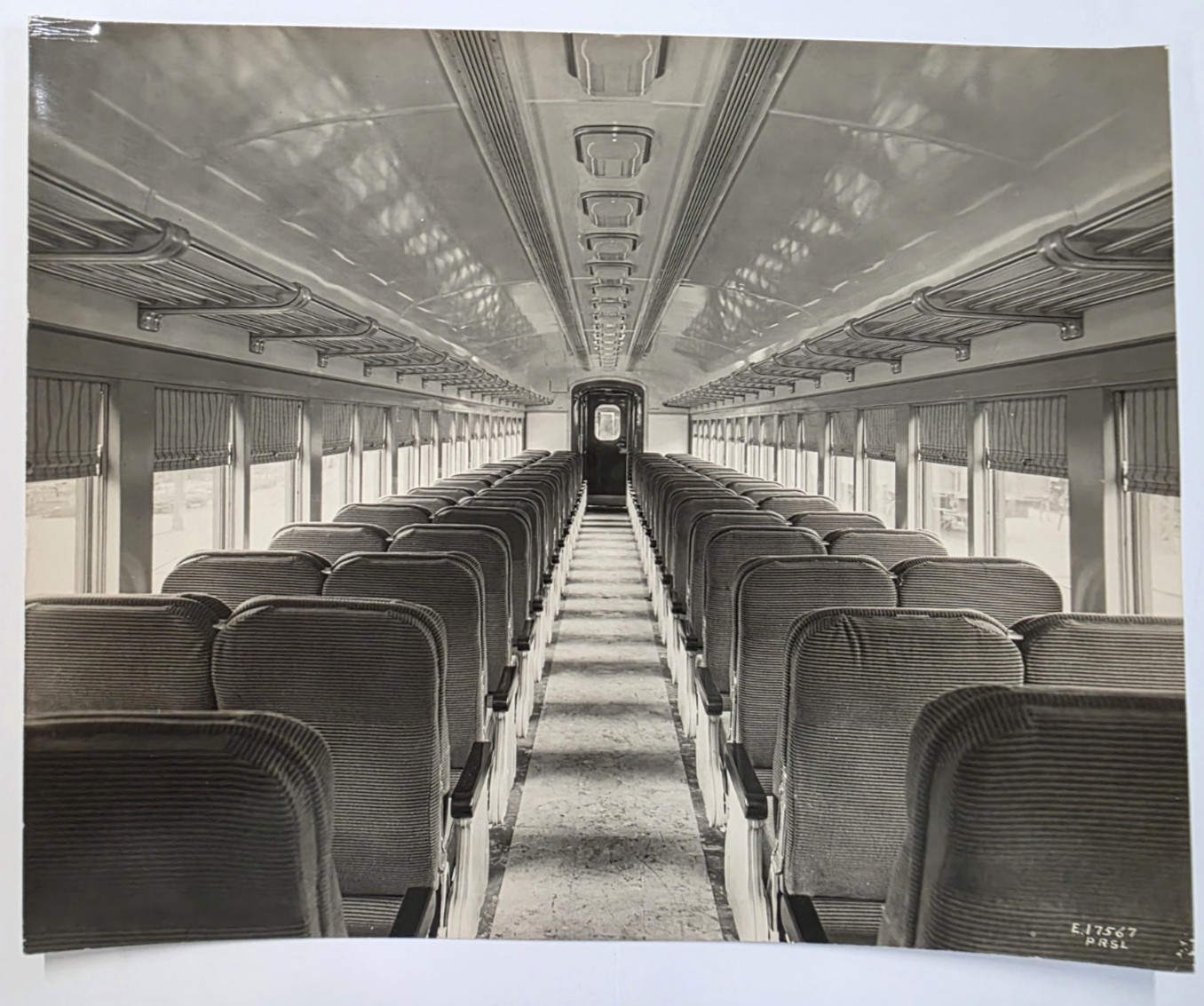 c1940s PRSL #9113 Passenger Coach Interior Pennsylvania Reading 8x10 Photo