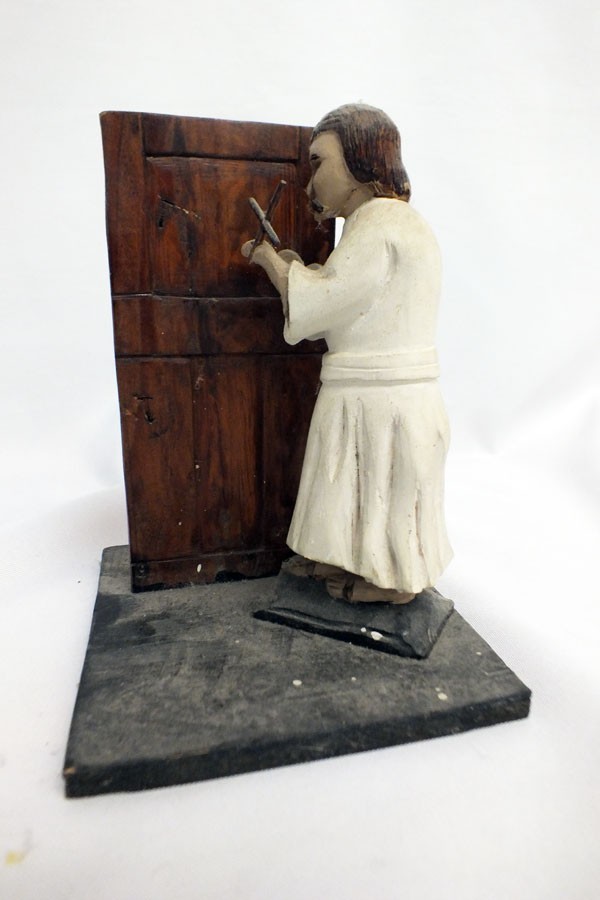 Vtg 1975 Wood Carved Religous Figure Jesus Christ Knocking Folk Art Tom Tarrer Vtg 1975 Wood Carved Religous Figure Jesus Christ Knocking Folk Art Tom Tarrer