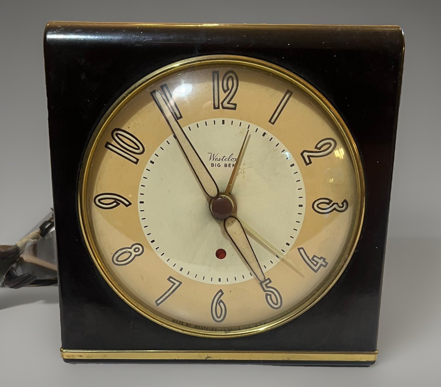 VTG Westclox Big Ben Electric Alarm Clock Model S6-D Bakelite NEEDS POWER CORD