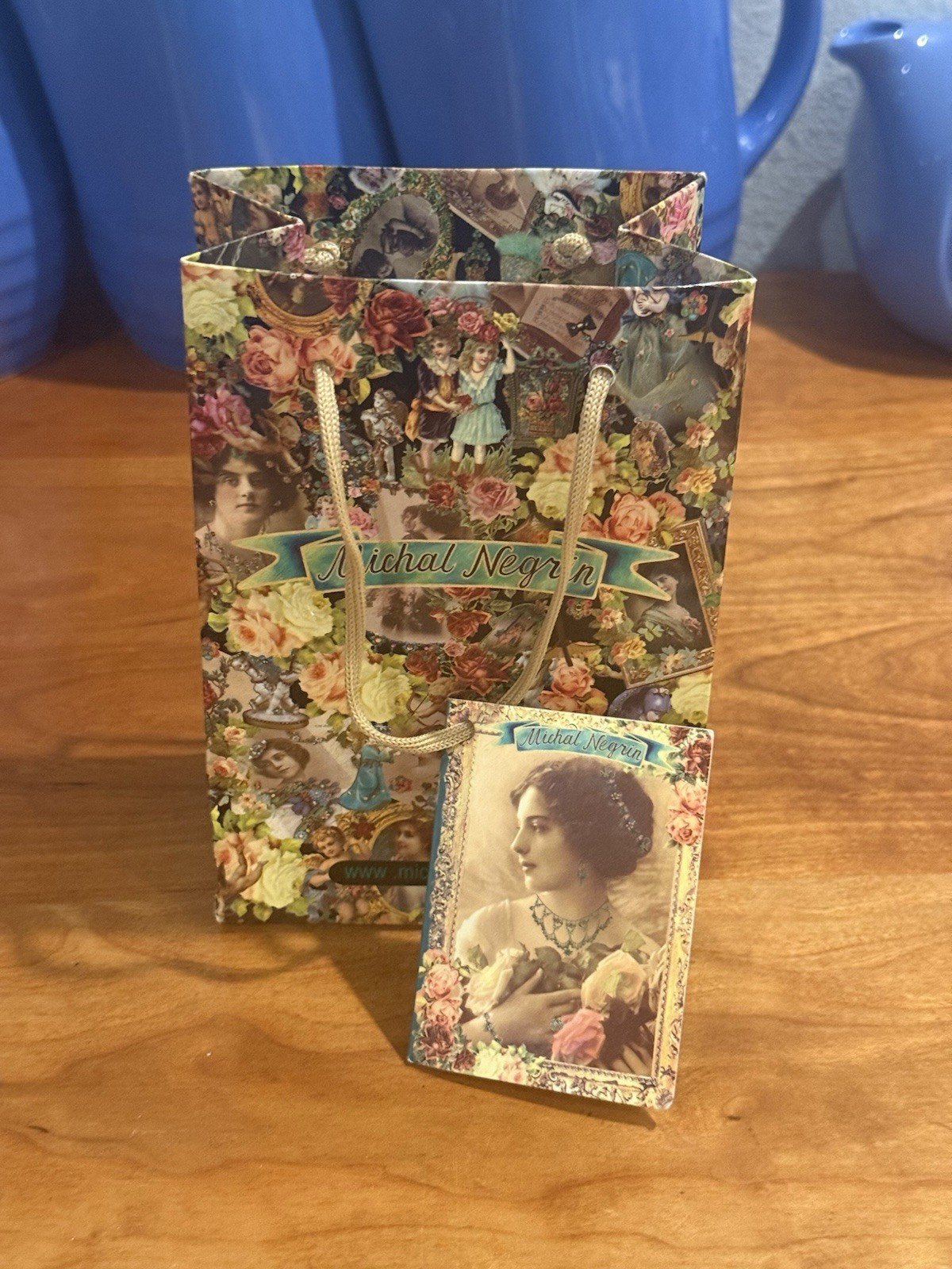 Brand new vintage Michal Negrin small jewelry bag with new card attached mint Brand new vintage Michal Negrin small jewelry bag with new card attached mint
