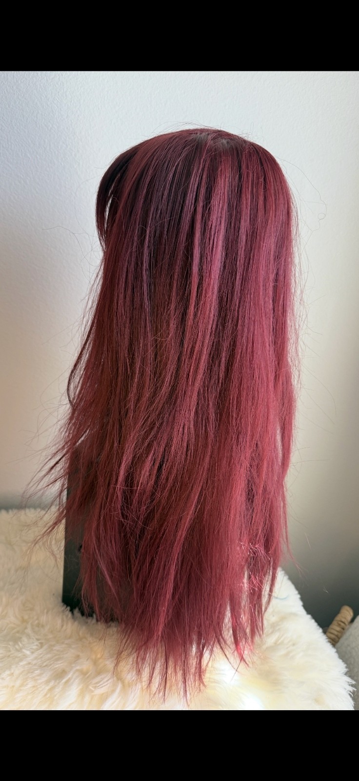 Long Burgundy Red Wig with Bangs for Witch, Vampire or Poison Ivy Cosplay Long Burgundy Red Wig with Bangs for Witch, Vampire or Poison Ivy Cosplay