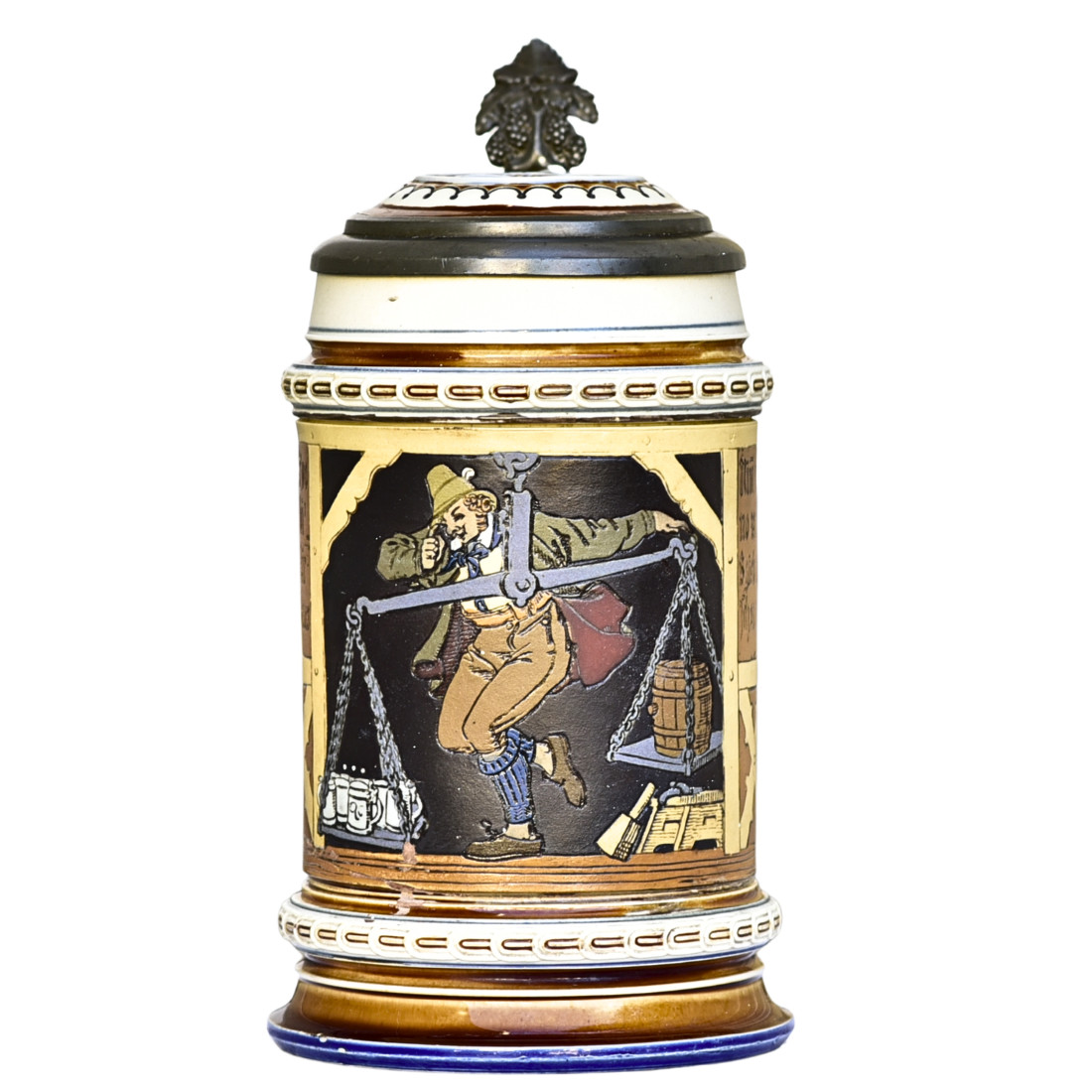 Mettlach Beer Stein #1149 | Stoneware 0.5L, Germany, Antique 1925 Mettlach Beer Stein #1149 | Stoneware 0.5L, Germany, Antique 1925