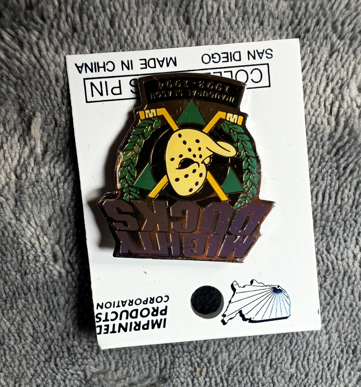 1993-94 Mighty Ducks Anaheim Inaugural Season Pin Vintage NHL Original 1993-94 Mighty Ducks Anaheim Inaugural Season Pin Vintage NHL Original