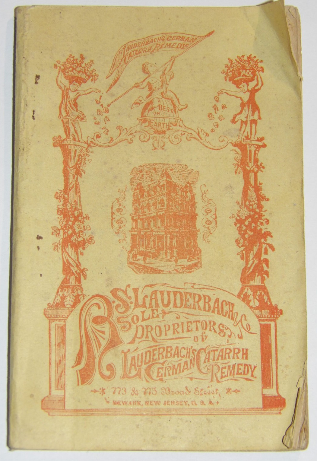 VINTAGE 1887 NEWARK, NJ QUACK MEDICINE CATALOG/BOOKLET CATARRH/PIMPLES/PILES/++