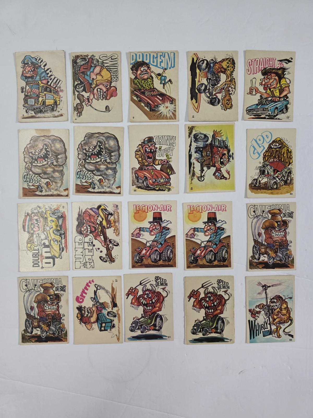Vintage Donruss 1970 Odder Odd Rods Sticker Cards Lot Of 20 *READ DESCRIPTION * Vintage Donruss 1970 Odder Odd Rods Sticker Cards Lot Of 20 *READ DESCRIPTION *