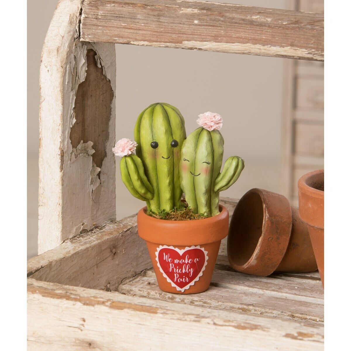 Bethany Lowe Valentine Prickly Pair Cacti TD1126