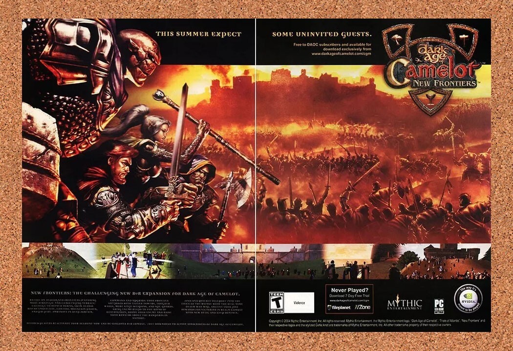 2004 Dark Age Of Camelot New Frontiers PC Original Advertisement / Promo v1 2004 Dark Age Of Camelot New Frontiers PC Original Advertisement / Promo v1
