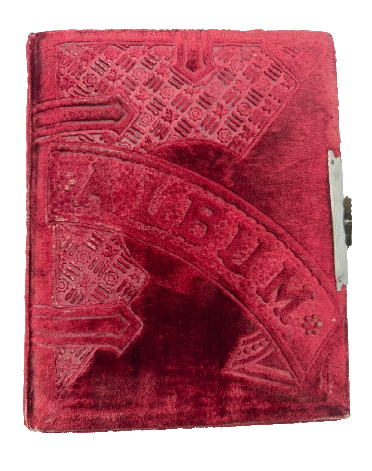 Antique Red Velvet Photo Album