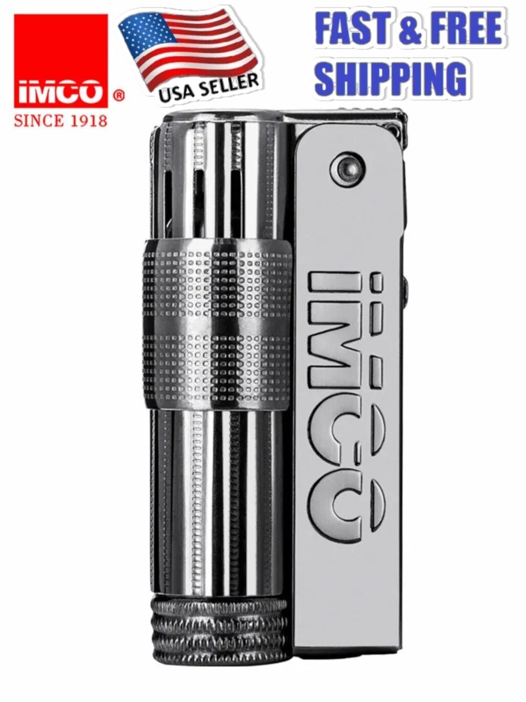 Vintage Style IMCO 6700 Stainless Steel Lighter - USA Based Seller Vintage Style IMCO 6700 Stainless Steel Lighter - USA Based Seller