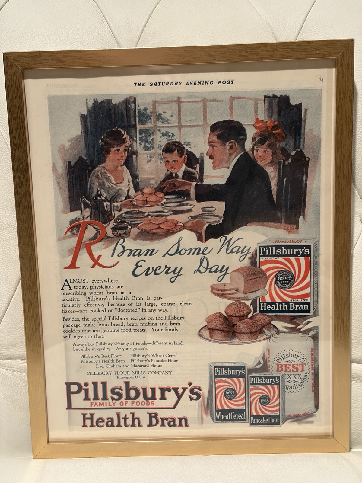 Vtg Framed Orig Advertisement From The Saturday Evening Post. 1920. 15”X 12”. Vtg Framed Orig Advertisement From The Saturday Evening Post. 1920. 15”X 12”.