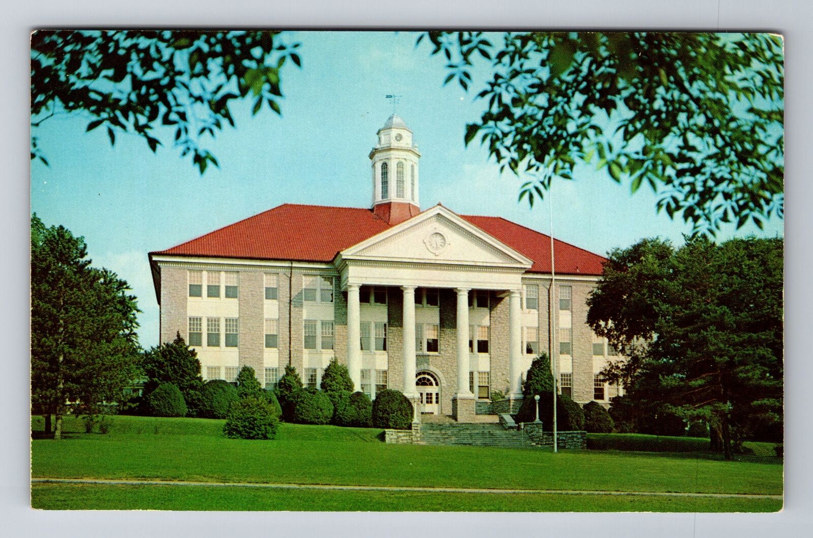 Harrisonburg VA-Virginia, Wilson Hall, Admin Building, Vintage Souvenir Postcard