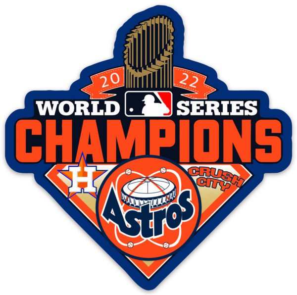 Houston Astros World Series Champions 2022 Logo type MLB Baseball Die-Cut MAGNET