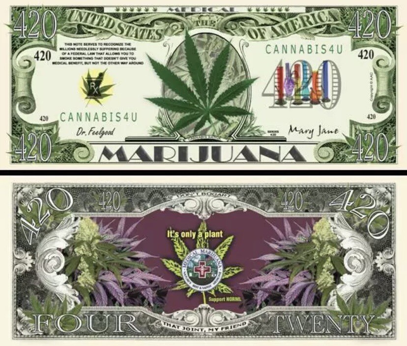 40 Pack Marijuana THC $420 Dollar Bills Cannabis Weed Leaf Funny Money Banknote 40 Pack Marijuana THC $420 Dollar Bills Cannabis Weed Leaf Funny Money Banknote