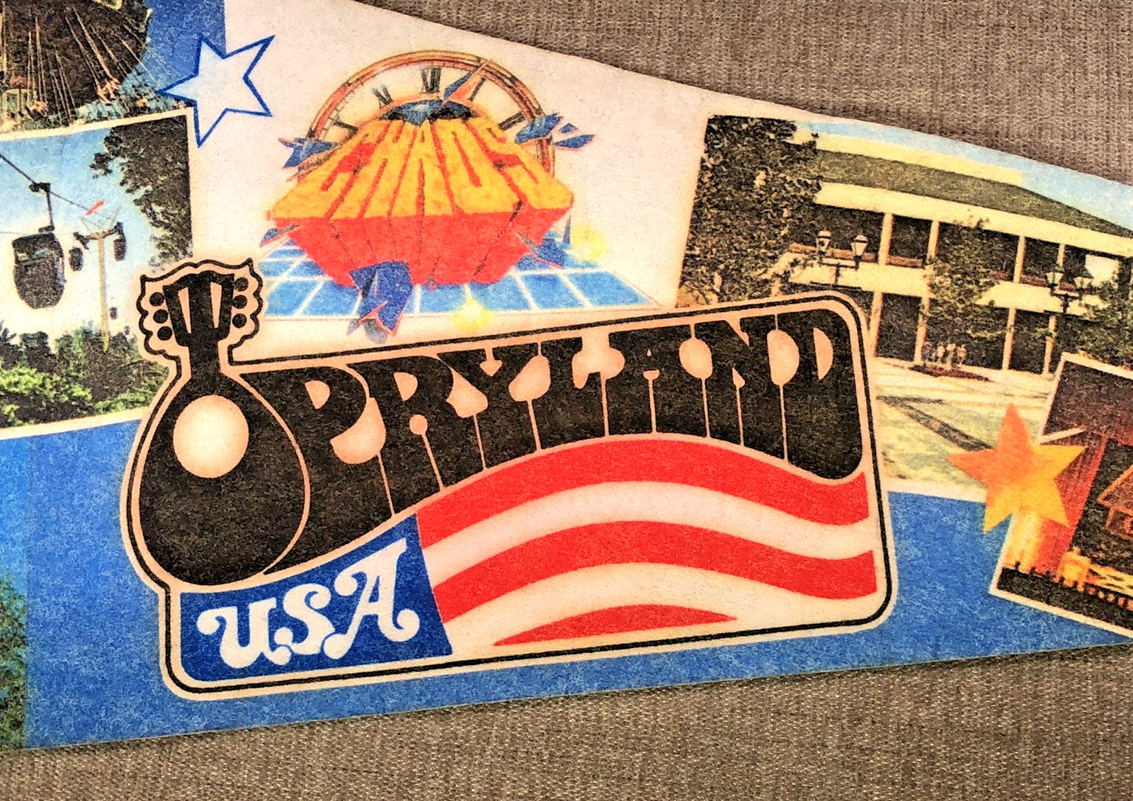 VTG Opryland SOUVENIR Pennant Flag - NASHVILLE TENNESSEE-DEFUNCT AMUSEMENT PARK VTG Opryland SOUVENIR Pennant Flag - NASHVILLE TENNESSEE-DEFUNCT AMUSEMENT PARK
