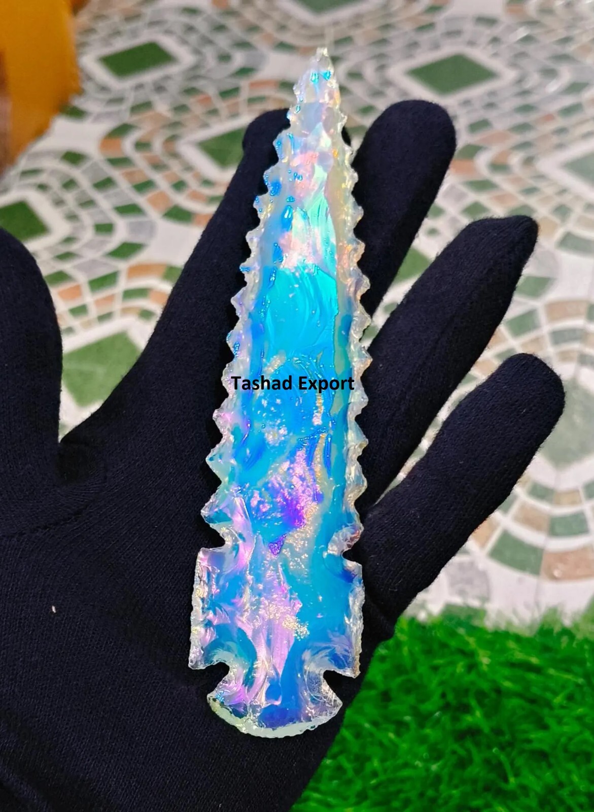 Handmade Angel Aura Opalite Arrowhead 5.5-6