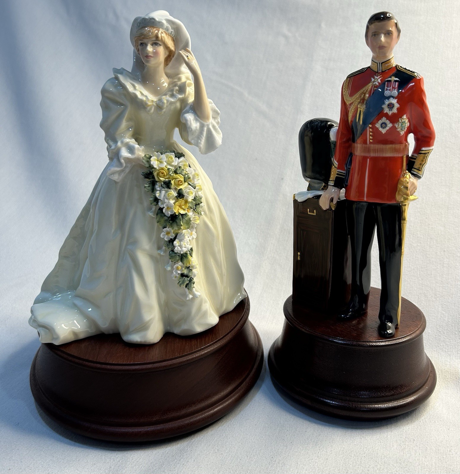 RARE Princess Diana and Prince Charles Royal Doulton Figurines In Original Box RARE Princess Diana and Prince Charles Royal Doulton Figurines In Original Box