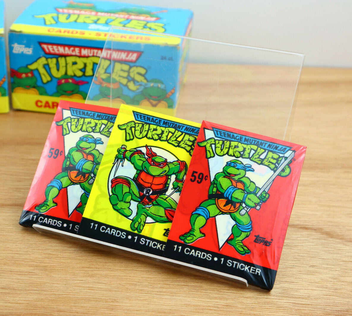 1989 Topps TMNT Teenage Mutant Ninja Turtles Trading Cards Lot of 3 Wax Packs