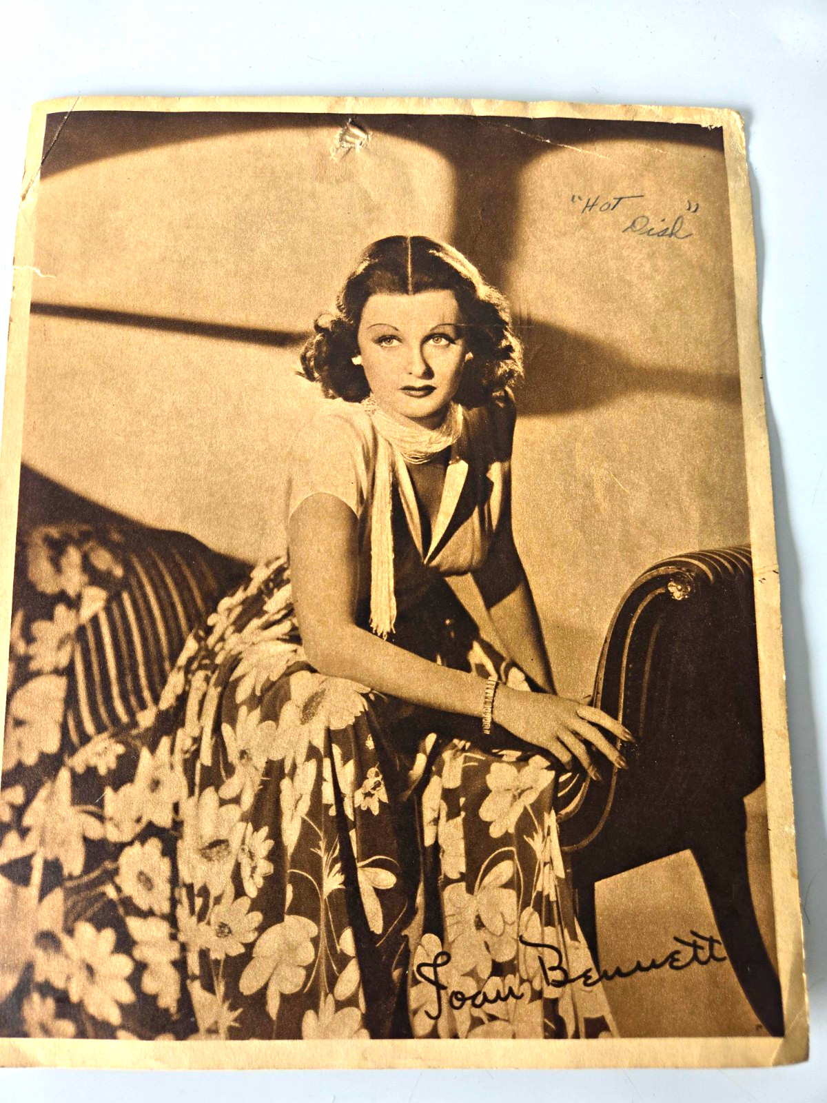 1940 Joan Bennett Standard Oil Red Crown Gasoline Movie Advertising Photo 1940 Joan Bennett Standard Oil Red Crown Gasoline Movie Advertising Photo