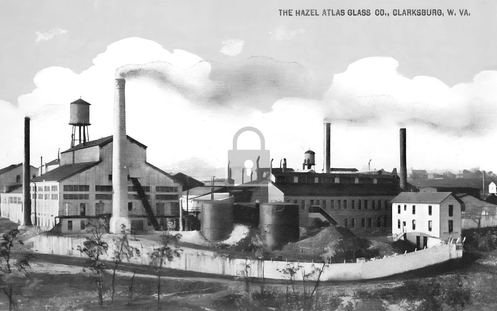 The Hazel Atlas Glass Co Factory Clarksburg West Virginia WV - Reprint The Hazel Atlas Glass Co Factory Clarksburg West Virginia WV - Reprint
