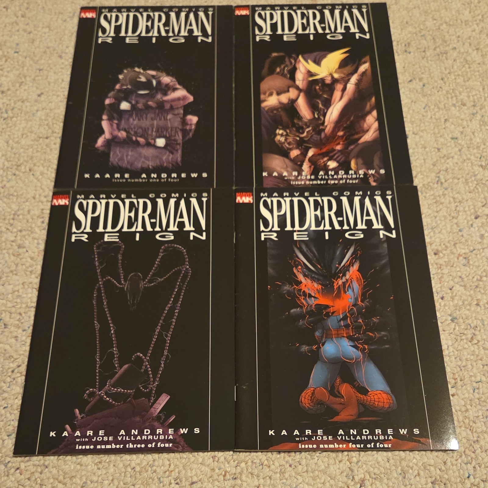 LOT of 4 SPIDER-MAN REIGN #1-#4 VF/NM 2007 Marvel Comics Marvel Knights LOT of 4 SPIDER-MAN REIGN #1-#4 VF/NM 2007 Marvel Comics Marvel Knights