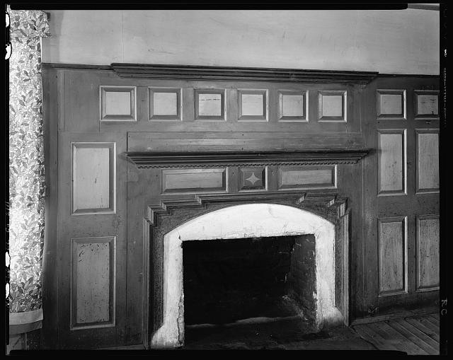 Photo:Lenoir NC Fort Defiance Plantation Fireplace Interior 1938
