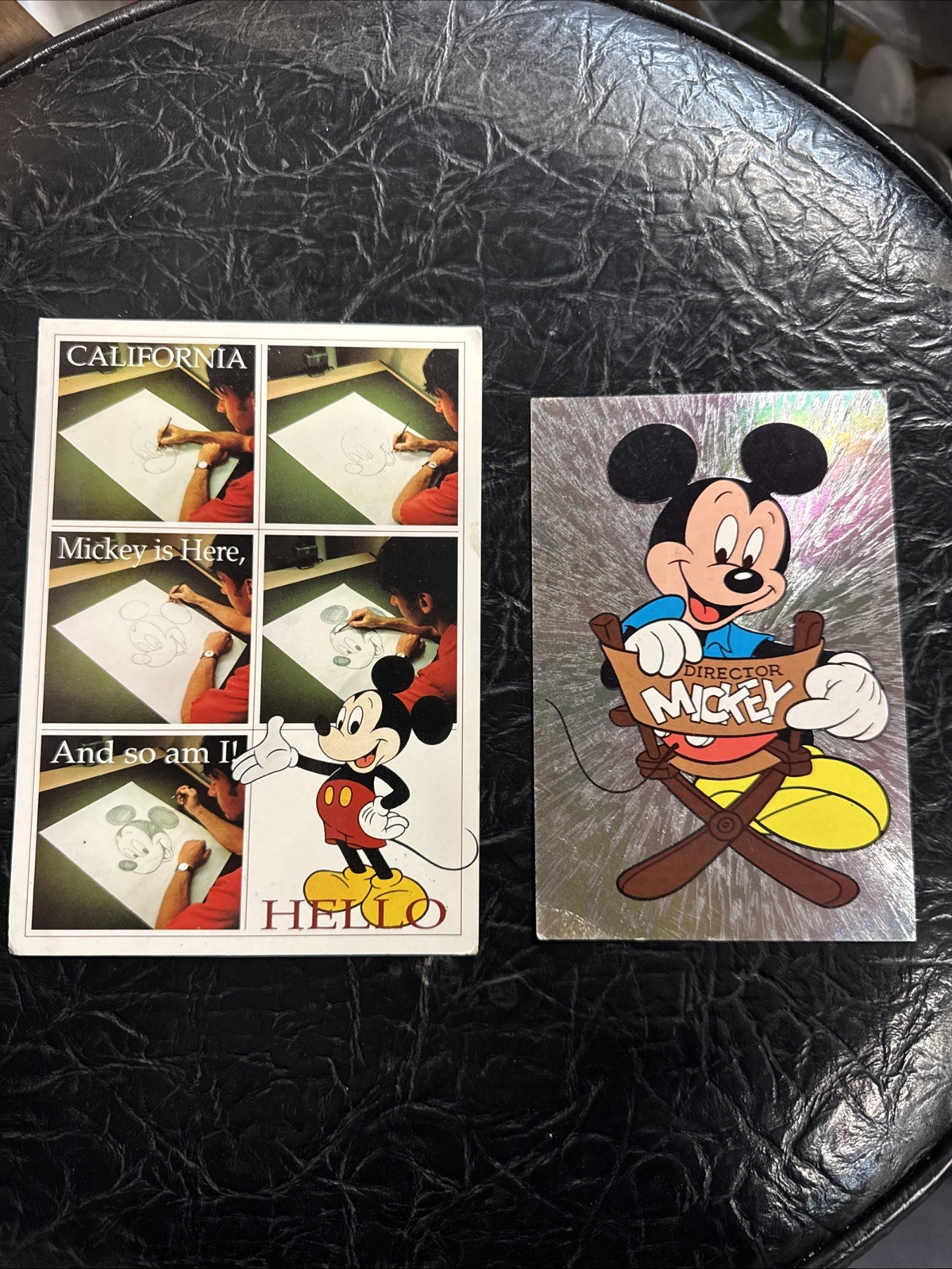 Two Vintage Post Cards Disney, Mickey Mouse 70s 80s Two Vintage Post Cards Disney, Mickey Mouse 70s 80s
