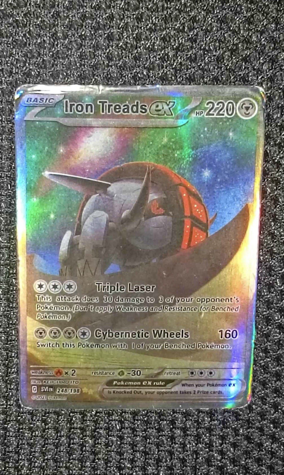 Iron Treads ex 248/198 Hyper Rare Gold | SV Paradox Rift | Pokémon Card