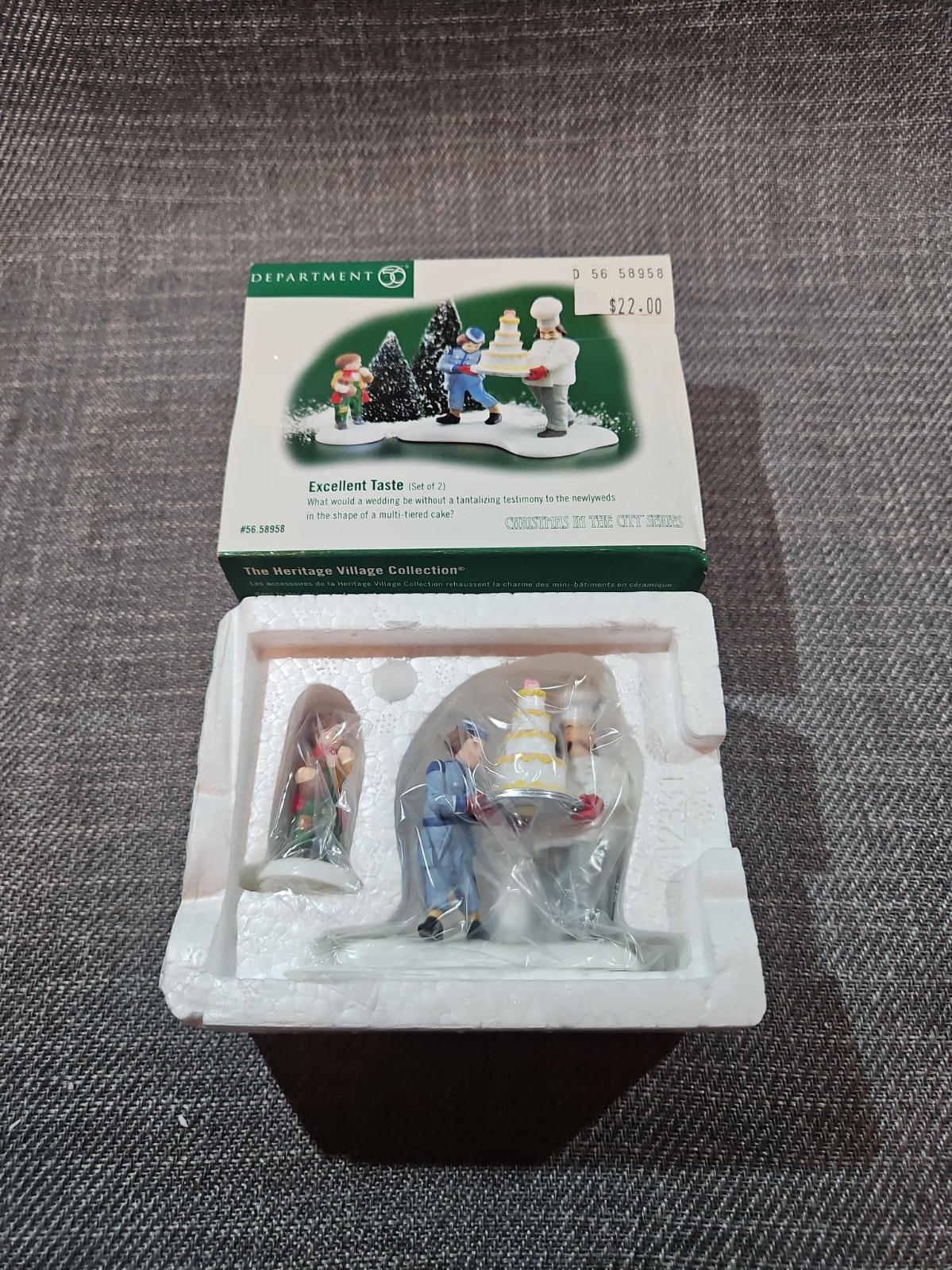Vtg 1999 Department 56 Excellent Taste Set of 2 Christmas in the City RETIRED Vtg 1999 Department 56 Excellent Taste Set of 2 Christmas in the City RETIRED