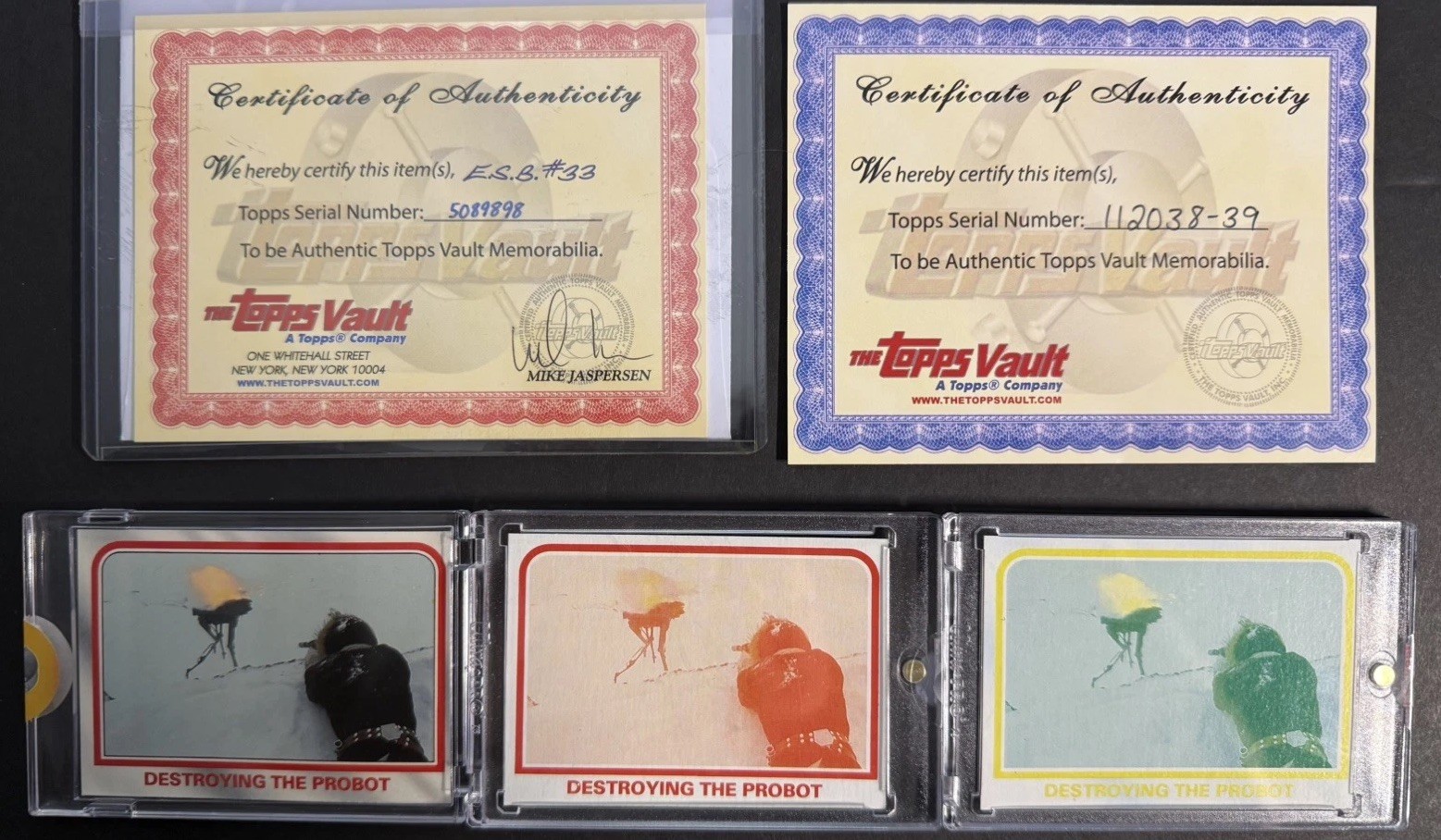 1980 Topps Star Wars ESB PROBOT Topps Vault LOT Proof Color Separation Cards #33 1980 Topps Star Wars ESB PROBOT Topps Vault LOT Proof Color Separation Cards #33