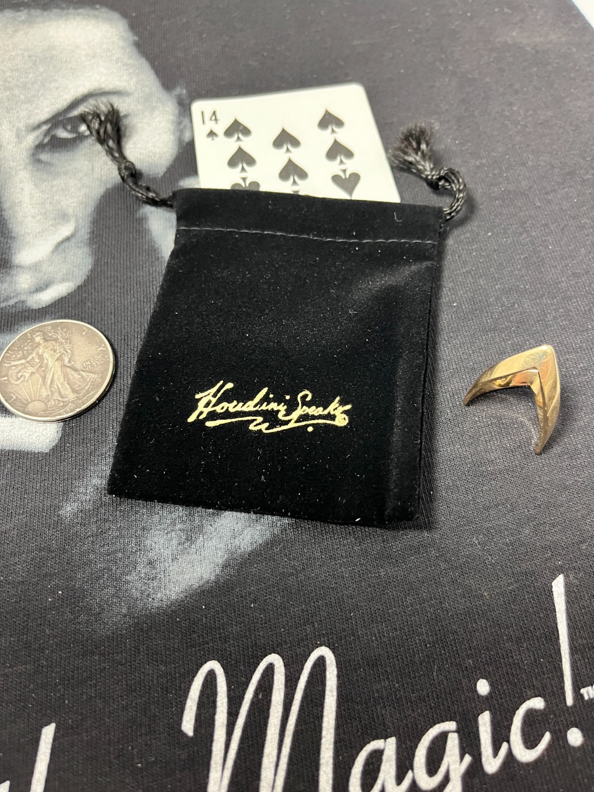 One Official Houdini Speaks Gold Text, Magical Utility Bag, Use Your Imagination