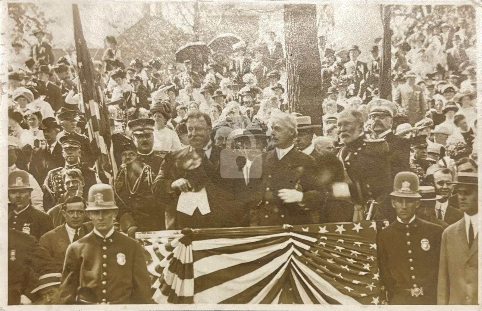 NY Rochester 1911 President William Taft Event Large Crowd & Police RPPC COPY NY Rochester 1911 President William Taft Event Large Crowd & Police RPPC COPY