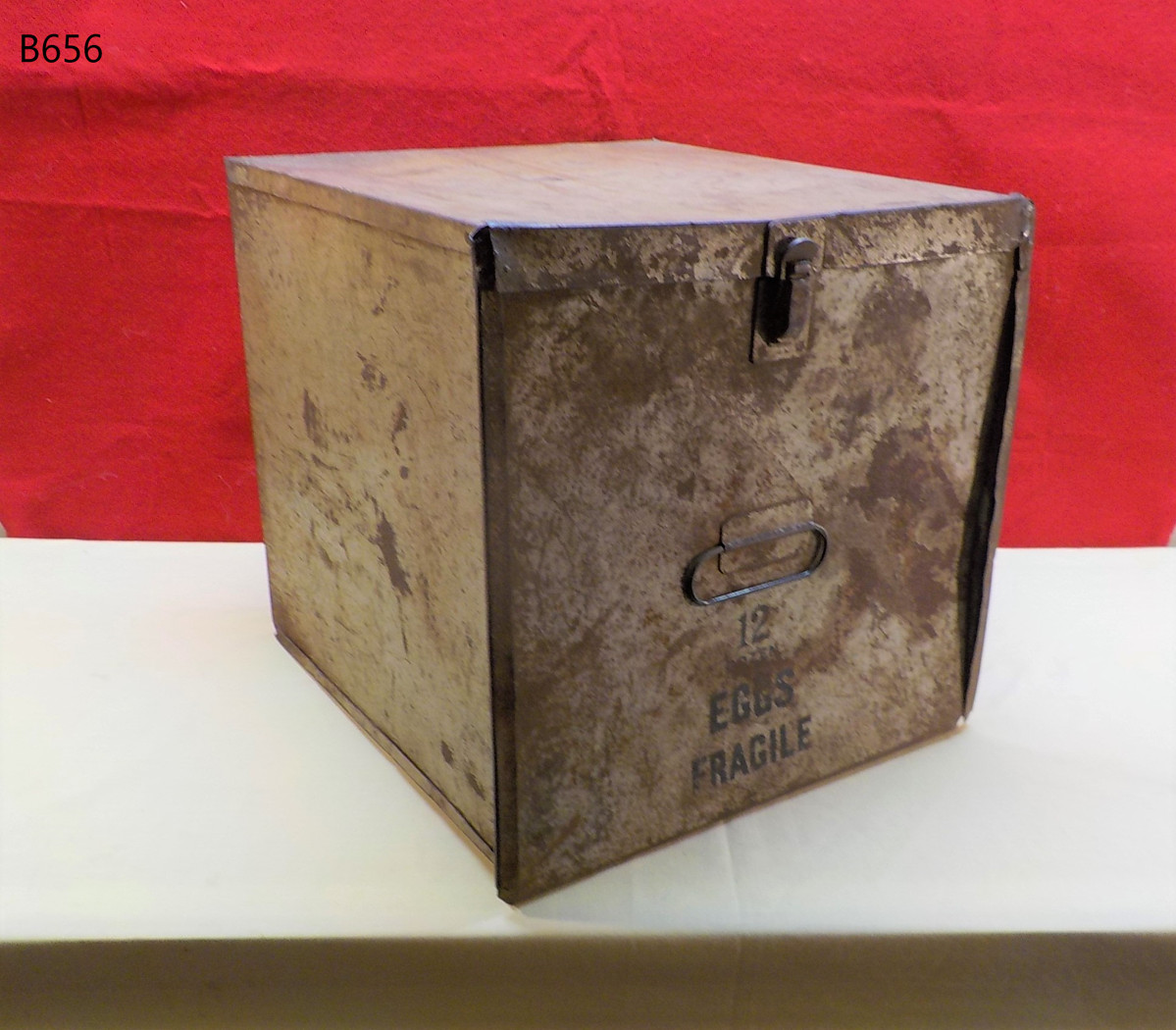 Vintage 1950's Metal Egg Delivery Crate RUSTIC Farmhouse Vintage 1950's Metal Egg Delivery Crate RUSTIC Farmhouse