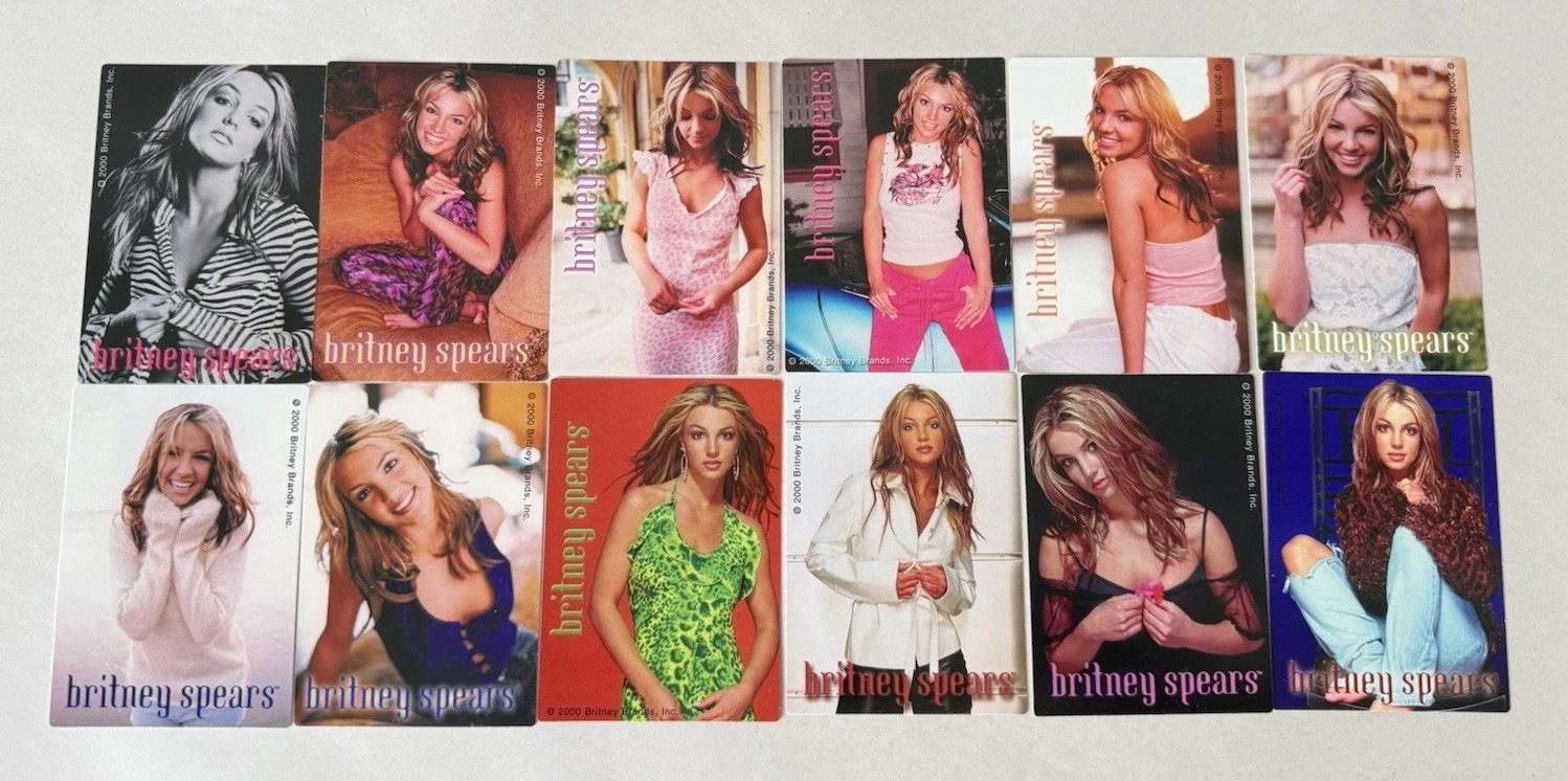 Vtg Y2K Britney Spears 2000 Vending Stickers Complete Set of 12 Series 3 NOS 90s Vtg Y2K Britney Spears 2000 Vending Stickers Complete Set of 12 Series 3 NOS 90s