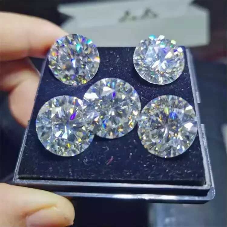 2 Ct Size 5 Pcs Natural Round Cut White Diamond D Grade VVS1 + 1 Free Gift