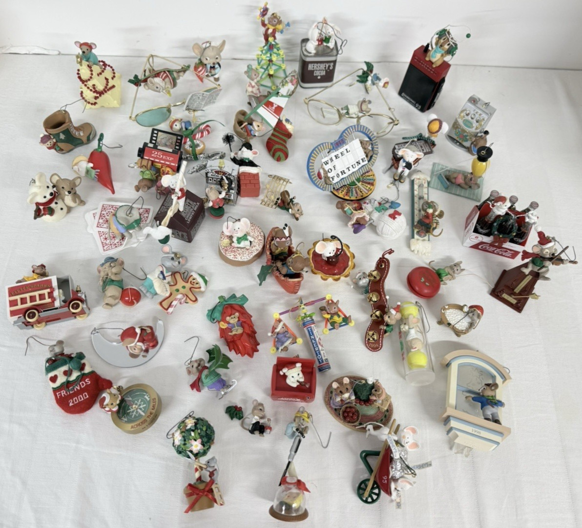 Vintage Mostly Hallmark Lot of 50 Christmas Ornaments Mice Mouse +Enesco Hershey Vintage Mostly Hallmark Lot of 50 Christmas Ornaments Mice Mouse +Enesco Hershey