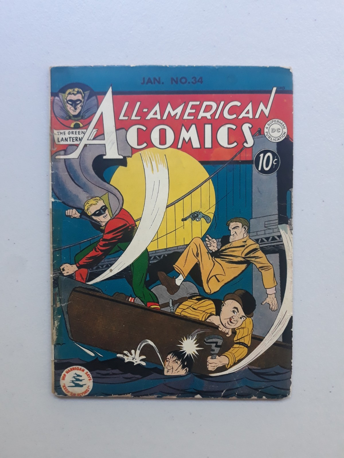 All American Comics 34 Green Lantern DC Comics 1942 Scarce 